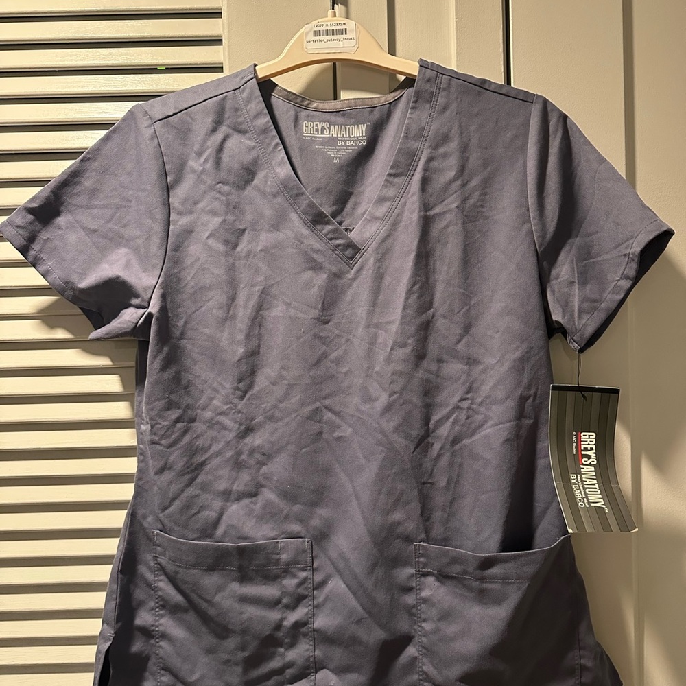 Grey's Anatomy grey Scrub Top